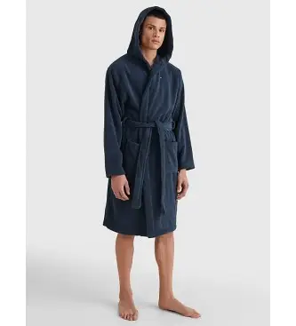 per uomo 2S87905573 Accappatoio con cappuccio blu scuro (XXL), Homewear, Cotone