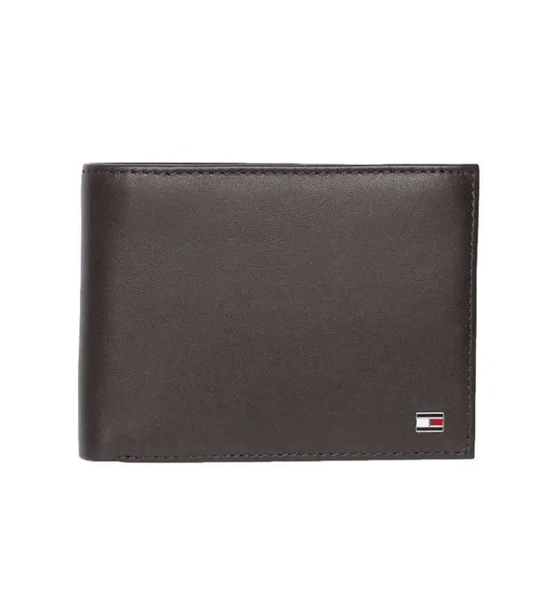 per uomo AM0AM00652 Portafoglio in pelle marrone Eton CC Flap Coin Pocket -13x9 5x3cm (OSFA), Casual