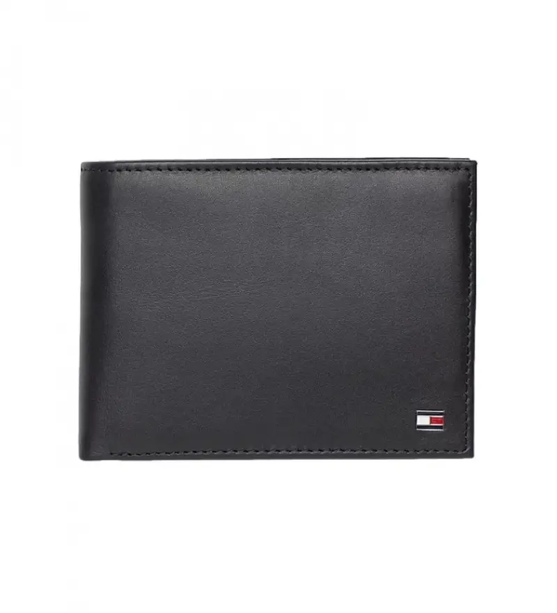 per uomo. AM0AM00652 Portafoglio in pelle nera Eton CC Coin Pocket -13x2x9,5cm- (OSFA), Nero, Casual