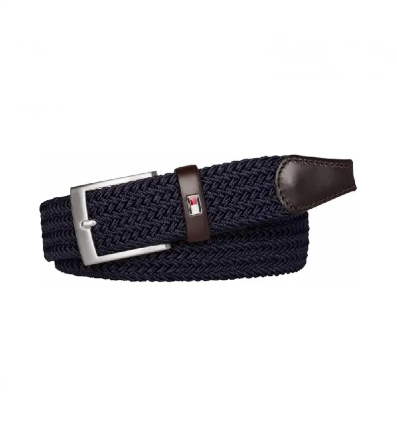 per uomo AM0AM02801 Cintura New Adan 3, 5 cm in pelle blu navy (100 cm), Casual, Tessuto