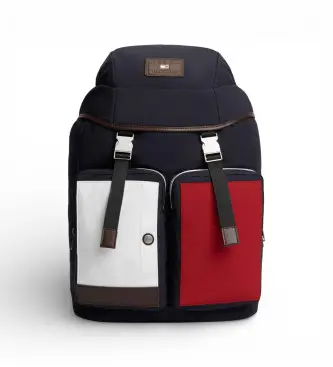 per uomo AM0AM14143 Zaino casual con patta e tasche, blu navy (OSFA), Poliestere