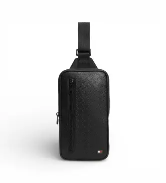 per uomo AM0AM14191 Borsa a tracolla nera goffrata (OSFA), Nero, Casual, Poliuretano