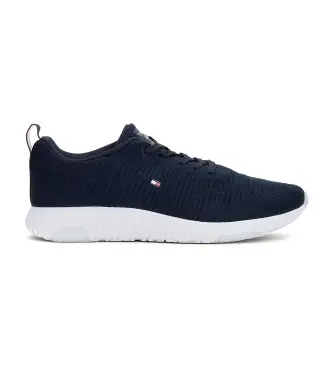 per uomo FM0FM02838 Sneakers Runner a coste lavorate a maglia blu scuro (43), Basso, Stringhe, Casual, Sostenibile, Navy
