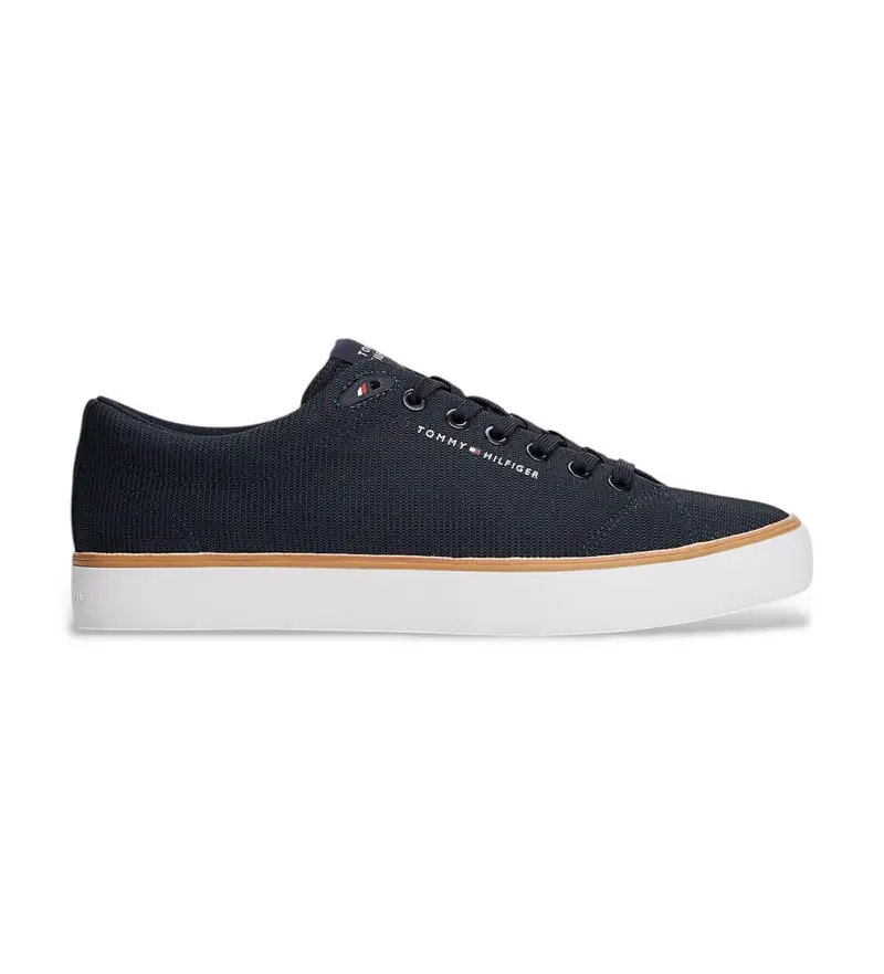 per uomo FM0FM05513 Sneakers in mesh con logo blu navy ricamato (40), Basso, Stringhe, Casual