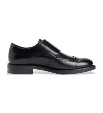per uomo FM0FM05767 Scarpe da monaco nere in pelle (44), Nero, Basso, Fibbia, Casual, Da sera, Classico