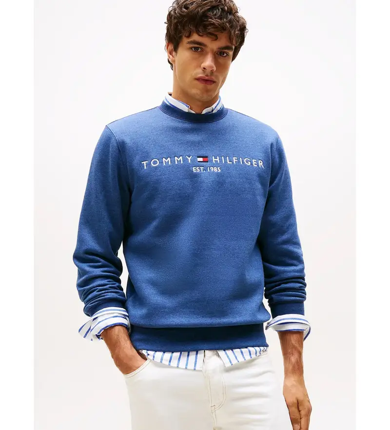 per uomo MW0MW11596 Felpa Flex con logo blu (L), Casual, Cotone