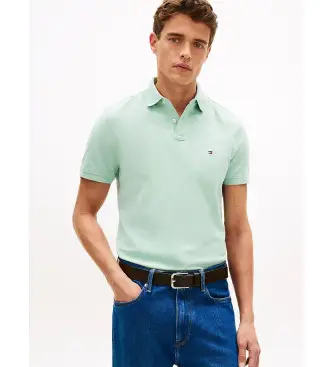 per uomo MW0MW17770 Polo 1985 in piquet verde (L), Casual, Cotone, Manica corta