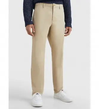 per uomo MW0MW28883 Pantaloni chino beige in cotone elasticizzato Bleecker (28/30), Casual, Cotone biologico, Sostenibile