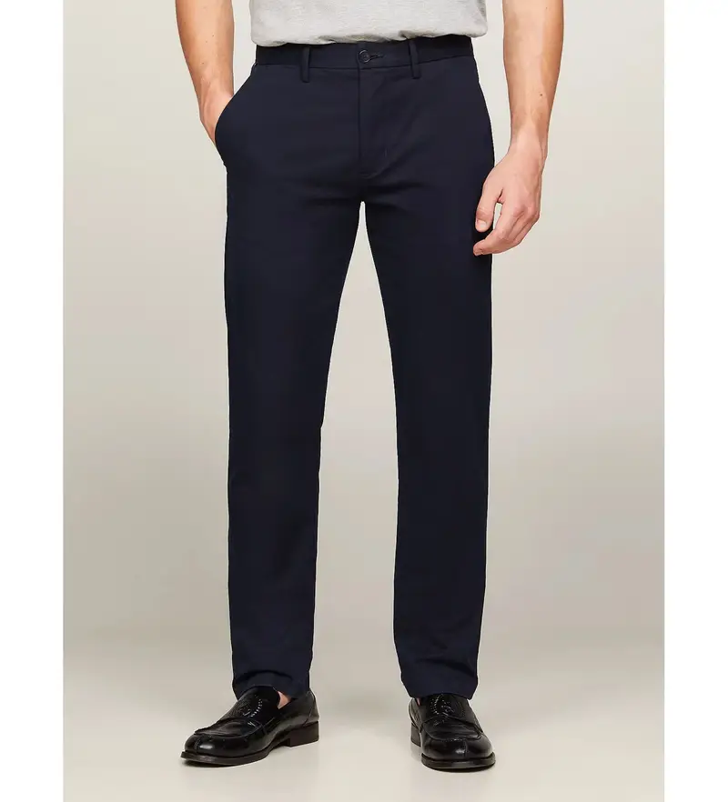 per uomo MW0MW28884 Pantaloni chino blu scuro della collezione Denton 1985 (28/30), Casual, Cotone biologico, Sostenibile, N