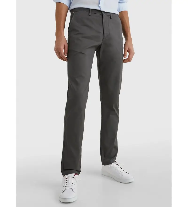 per uomo MW0MW28884 Pantaloni chino grigi della collezione Denton 1985 (40/36), Casual, Grigio, Cotone biologico, Sostenibil
