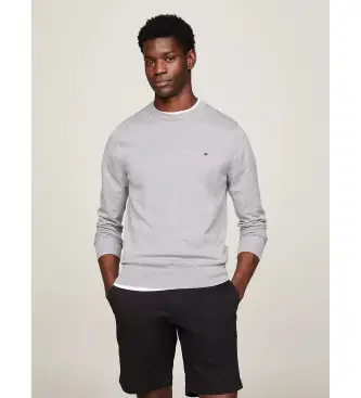 per uomo MW0MW30955 Maglia Girocollo 1985 Grigia (L), Casual, Grigio, Cotone, Sostenibile