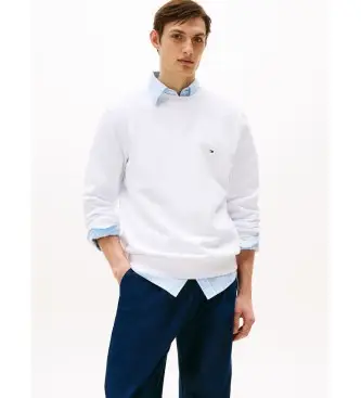 per uomo MW0MW37232 Felpa girocollo in pile Essential bianca (XL), Bianco, Casual, Cotone