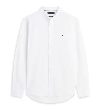 per uomo MW0MW39966 Camicia flessibile con colletto alla coreana bianco (L), Casual, Cotone, Manica lunga