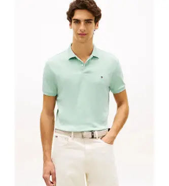 per uomo MW0MW39994 Polo con logo verde ricamato (L), Casual, Cotone, Manica corta