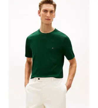 per uomo MW0MW39995 Maglietta con logo ricamato verde (L), Casual, Cotone, Manica corta