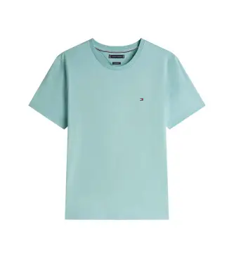 per uomo MW0MW39995 T-shirt turchese con logo ricamato (L), Casual, Cotone, Manica corta