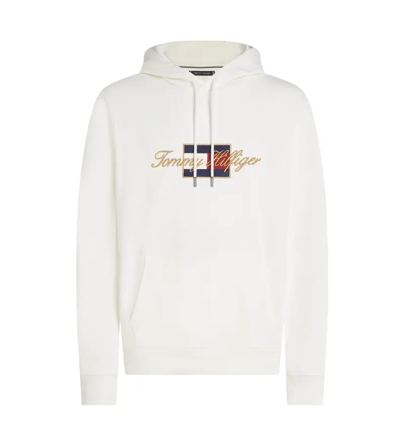 per uomo MW0MW41502 Felpa bianca Icon Gold (XL), Bianco, Casual, Cotone