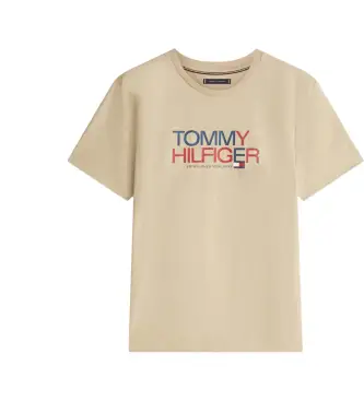 per uomo MW0MW42369 T-shirt beige di marca (L), Casual, Cotone, Manica corta Blu