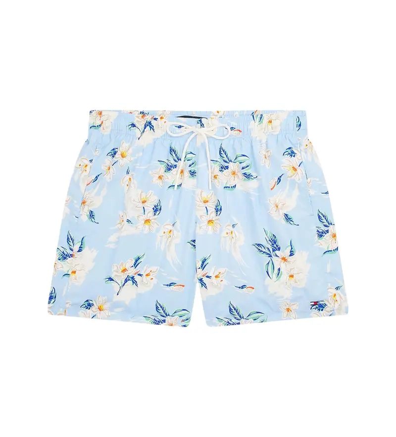 per uomo UM0UM03491 Costume da bagno corto di media lunghezza con stampa blu (S), Beachwear, Nylon