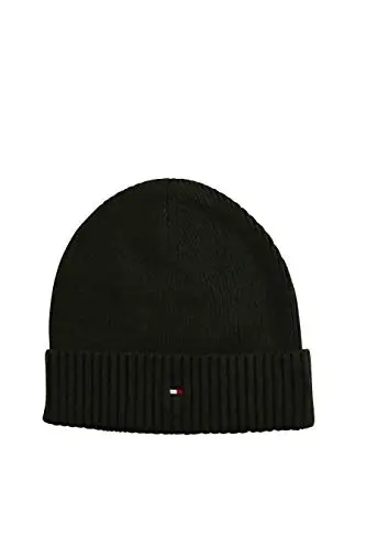 Tommy Hilfiger Pima Cotton Beanie Cappello, Camo Green, OS Uomo