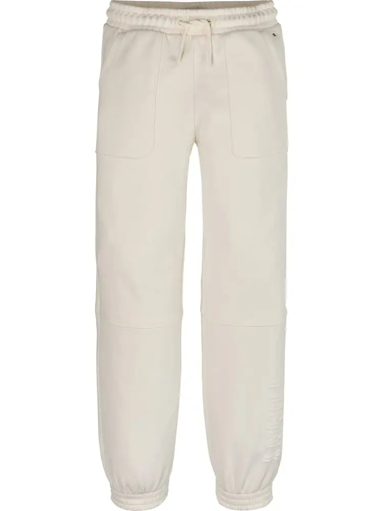 pnatalone joggers kids/junior in cotone rosa con logo