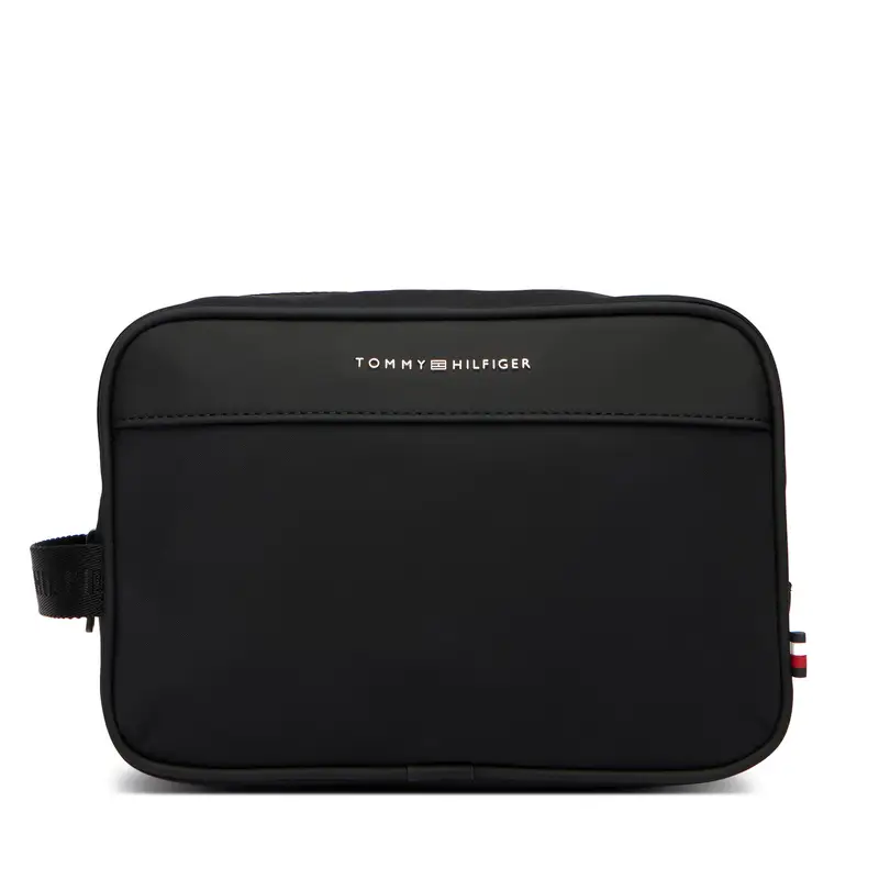 Pochette per cosmetici Tommy Hilfiger Th Repreve Washbag AM0AM14153 Nero