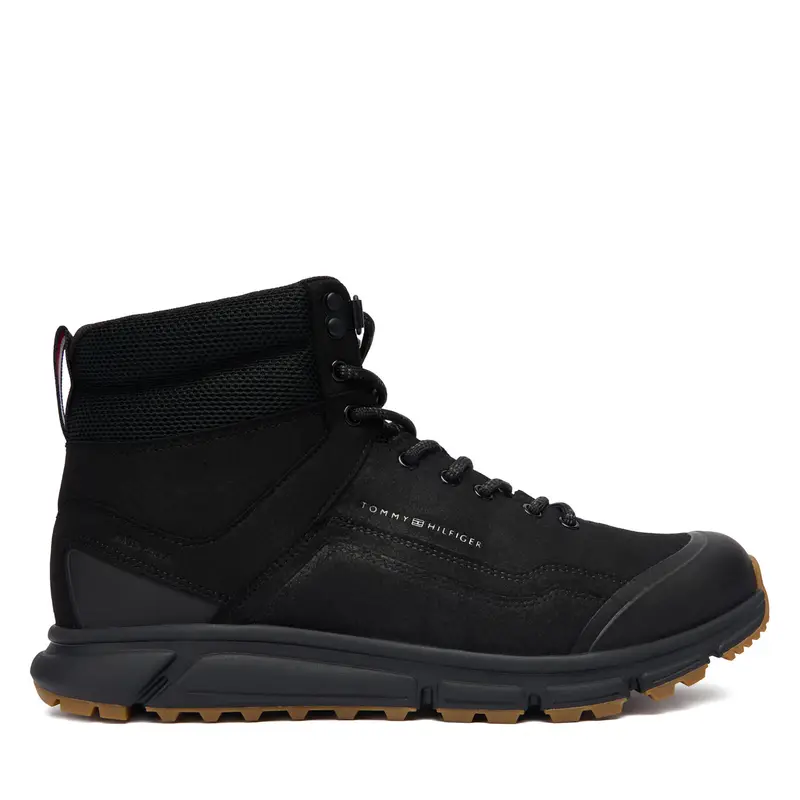 Polacchine Tommy Hilfiger Outdoor Runner Hi Wpm FM0FM05575 Nero