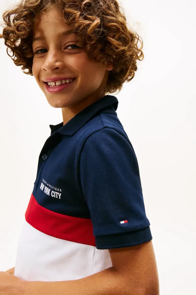 polo bambino colore blu navy KB0KB10006 miniatura 3