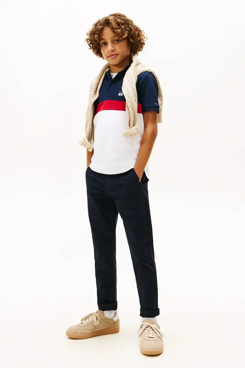 polo bambino colore blu navy KB0KB10006 miniatura 4