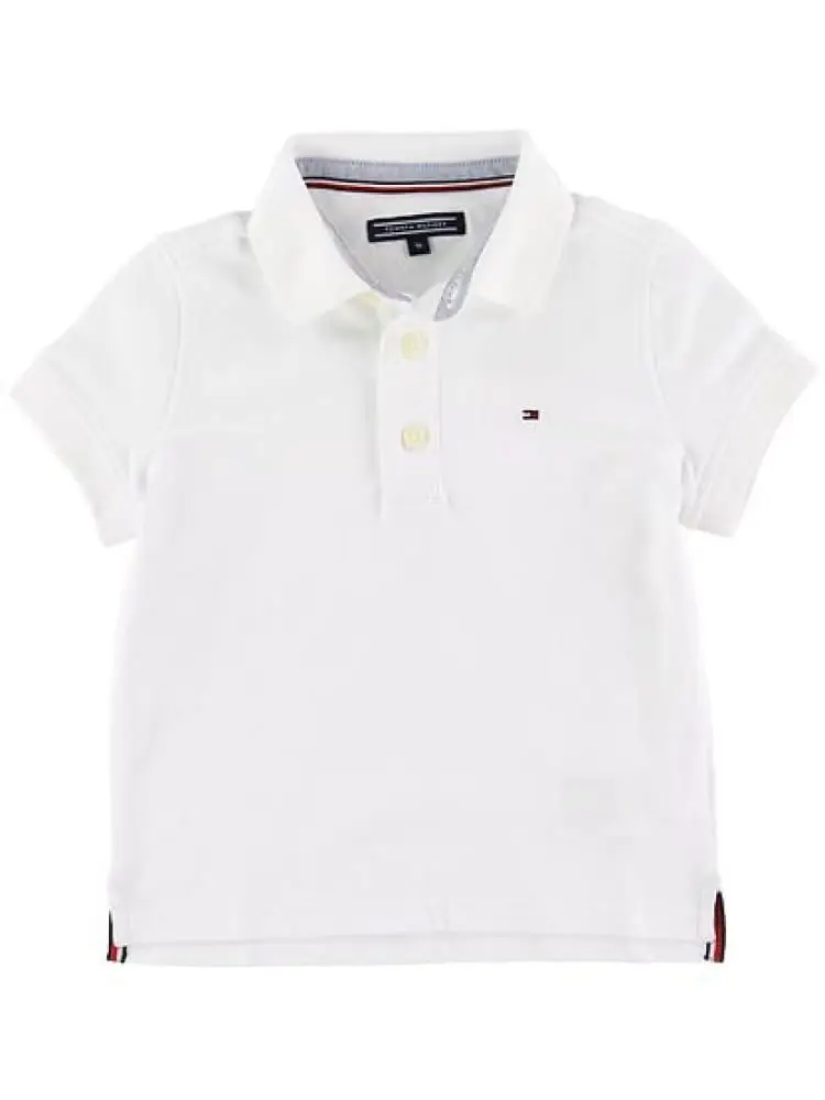 polo bianca bambino mini logo