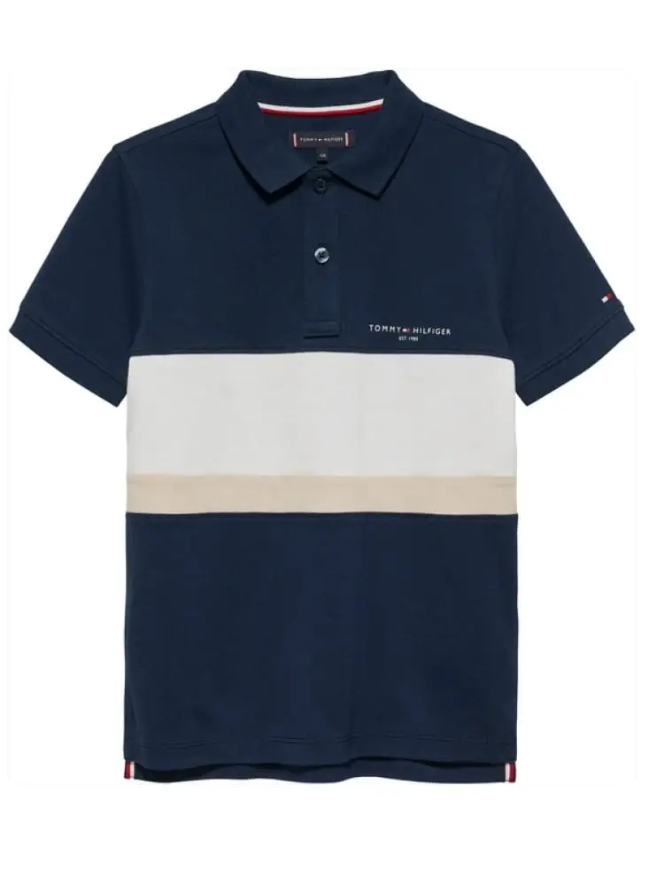 polo blu navy bambini mini logo