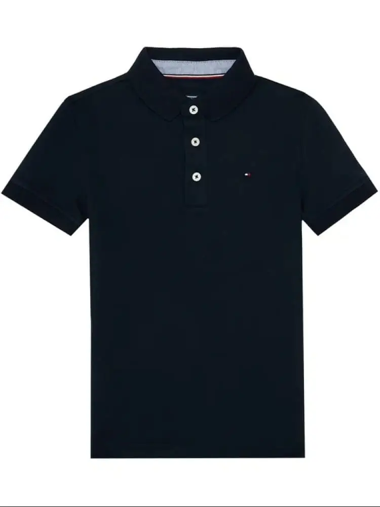 polo blu navy bambino mini logo