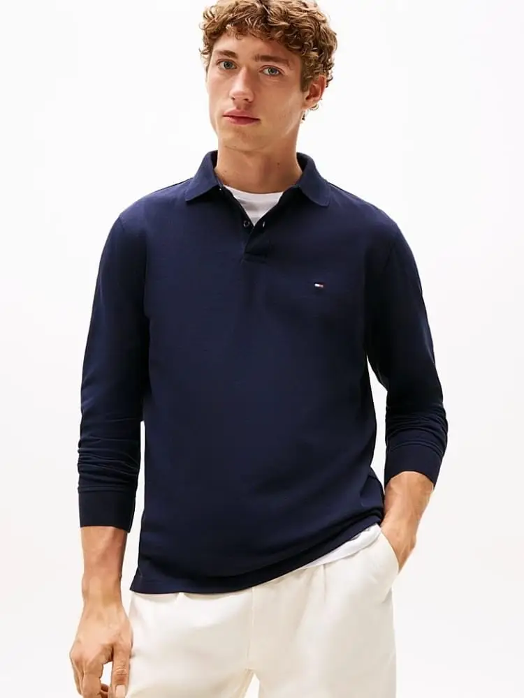 polo blu navy uomo mini logo