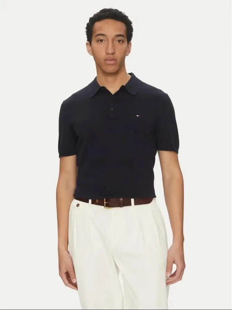 polo blu navy uomo mini logo