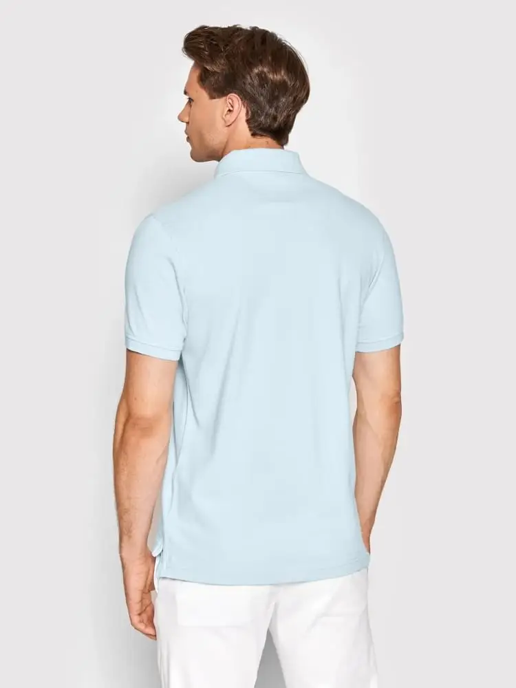 polo celeste uomo mini logo miniatura 2