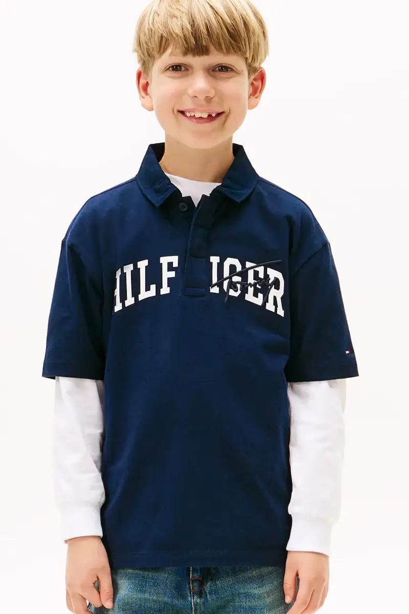 polo colore blu navy KB0KB09717