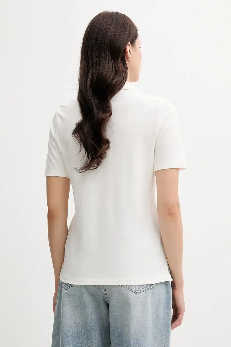 Tommy Hilfiger Polo Donna Beige 3123203 miniatura 3