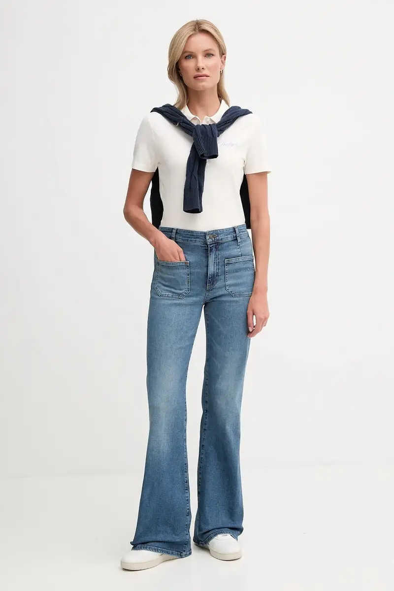 Tommy Hilfiger Polo Donna Beige 3423525 miniatura 2