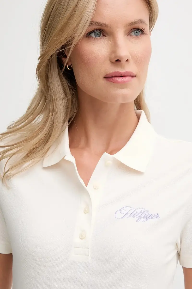 Tommy Hilfiger Polo Donna Beige 3423525 miniatura 4