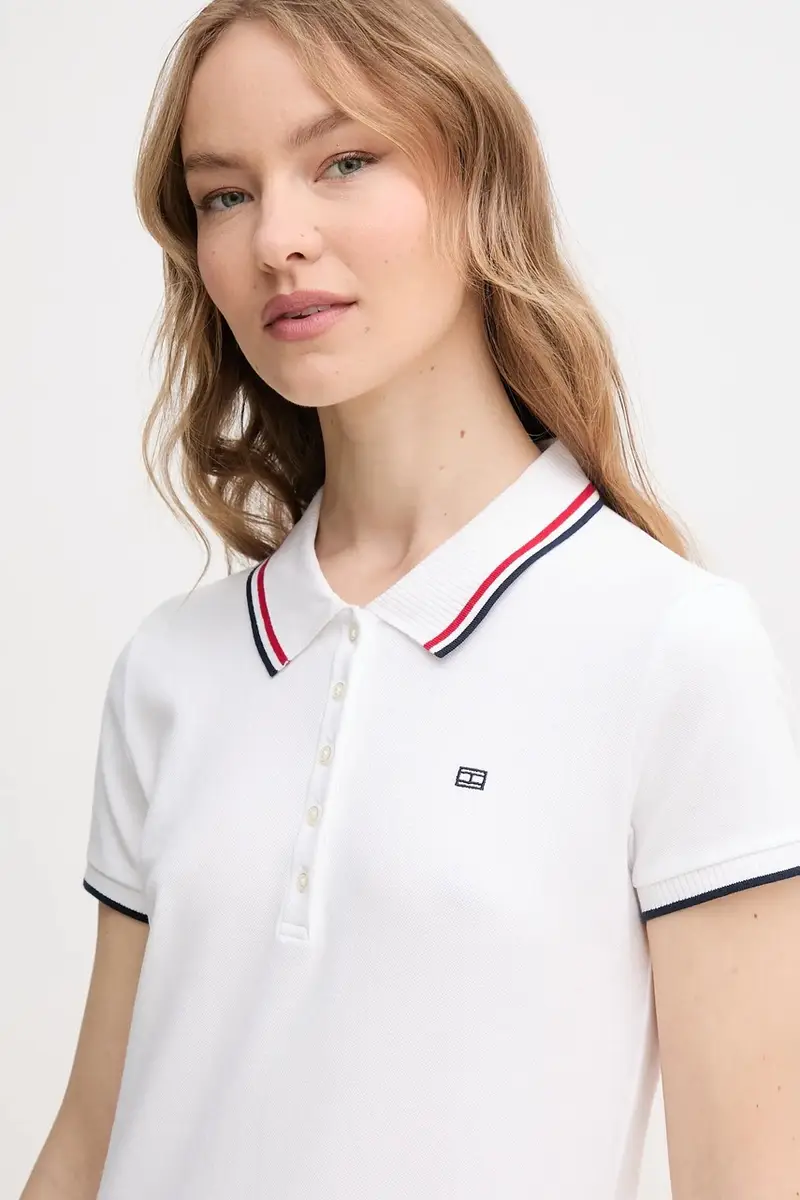 Tommy Hilfiger Polo Donna Bianco 3301035 miniatura 4