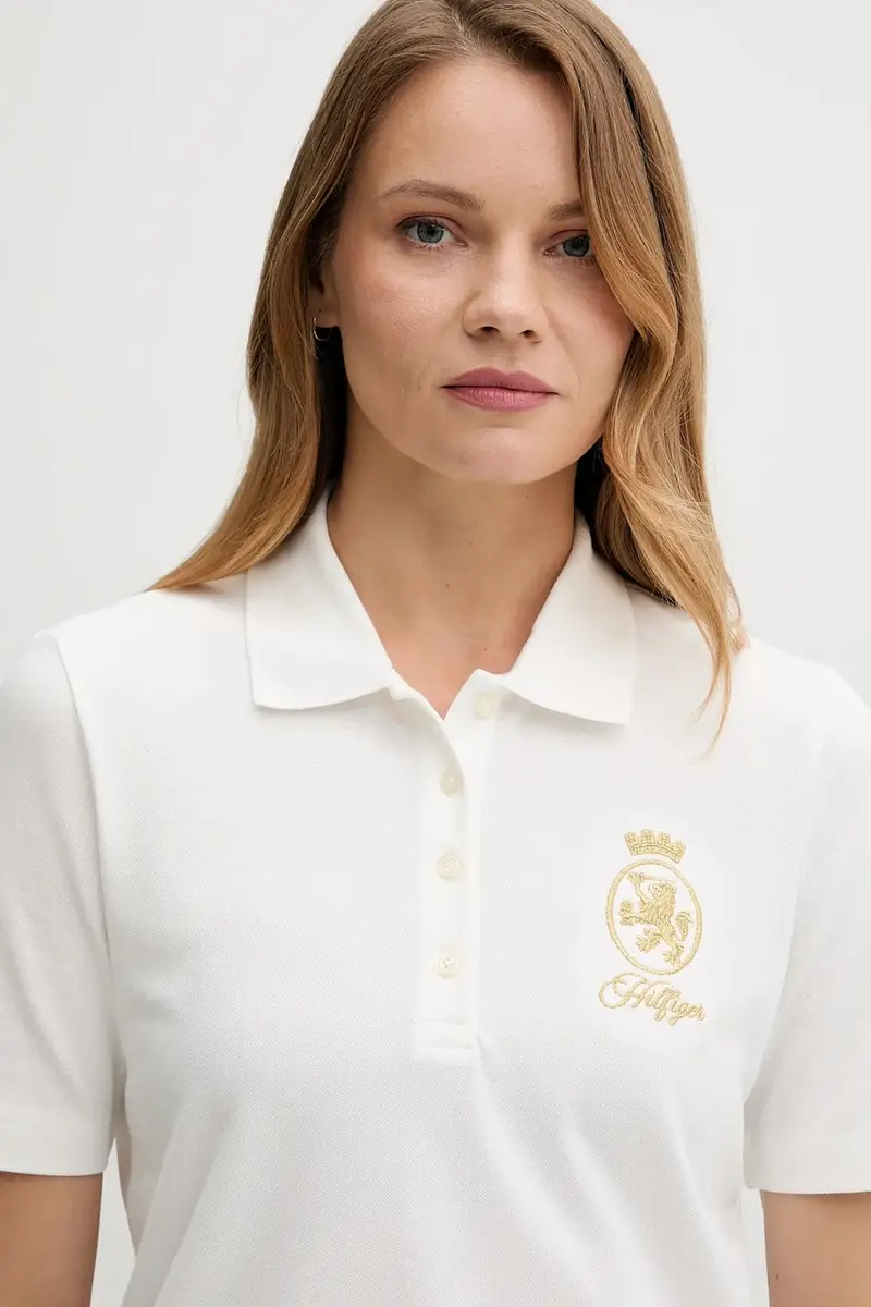 Tommy Hilfiger Polo Donna Bianco 3578368 miniatura 4