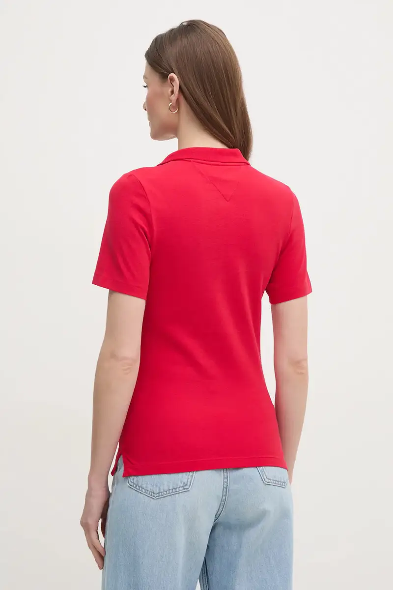 Tommy Hilfiger Polo Donna Rosso 3848484 miniatura 3