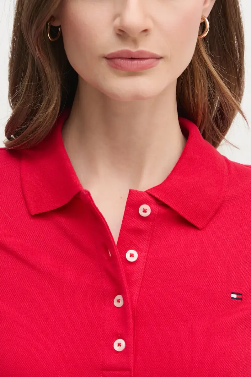 Tommy Hilfiger Polo Donna Rosso 3848484 miniatura 4