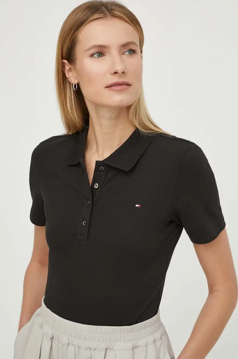 Tommy Hilfiger Polo Donna Nero 3368233