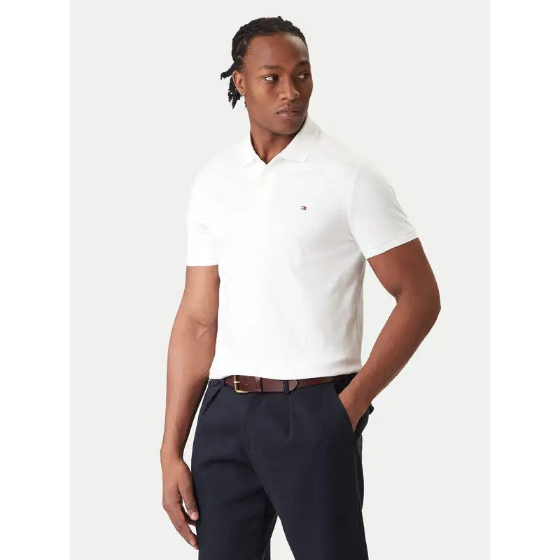 Polo Essential MW0MW35585 Bianco Regular Fit