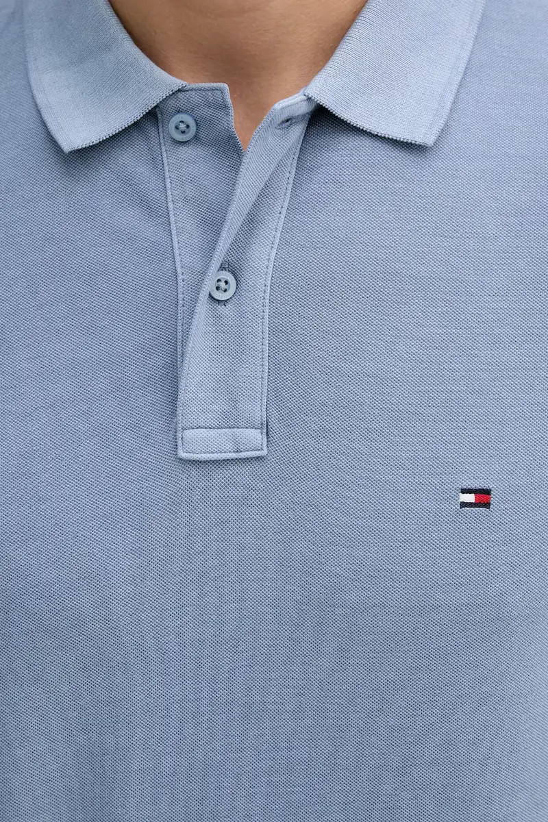 polo in cotone colore beige MW0MW34757 Blu miniatura 4