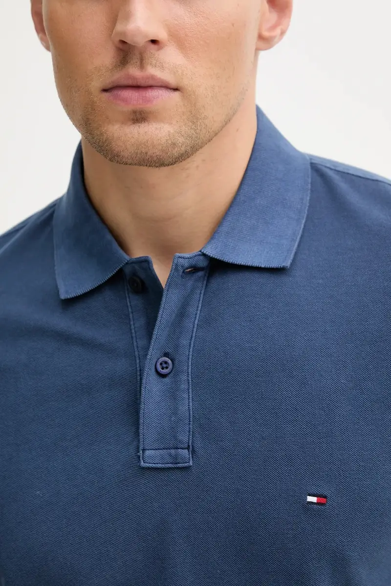 polo in cotone colore beige MW0MW34757 Blu navy miniatura 4