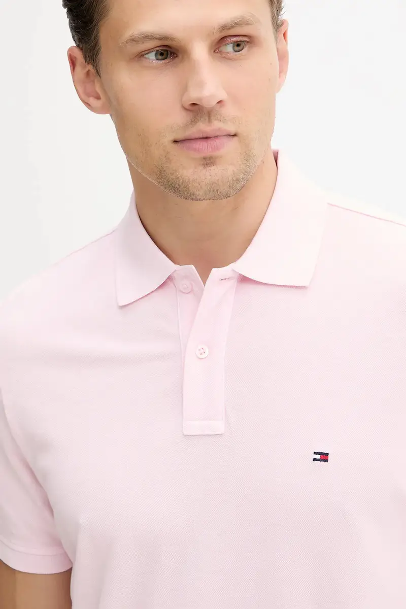 polo in cotone colore beige MW0MW34757 Rosa miniatura 3