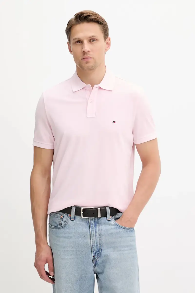 polo in cotone colore beige MW0MW34757 Rosa