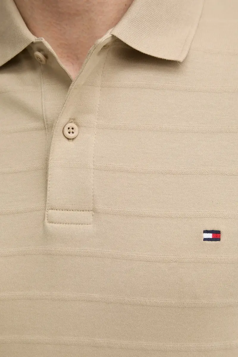 polo in cotone colore beige MW0MW37528 miniatura 5